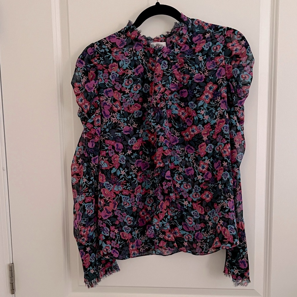 Silky flowy floral shirt.  Misa Los Angeles